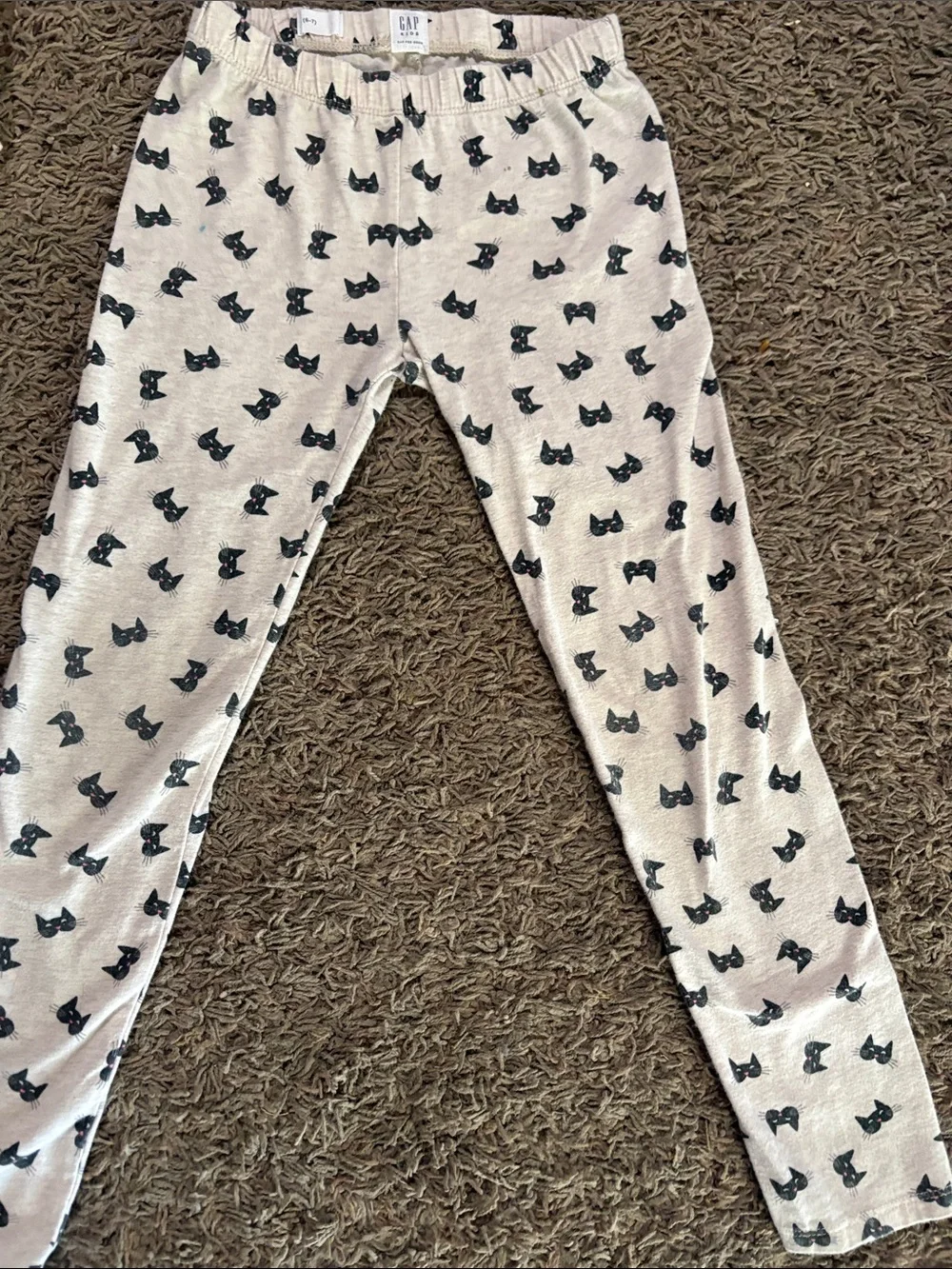 GAP Pink Long-Sleeve Cat Sequin Pajama Set